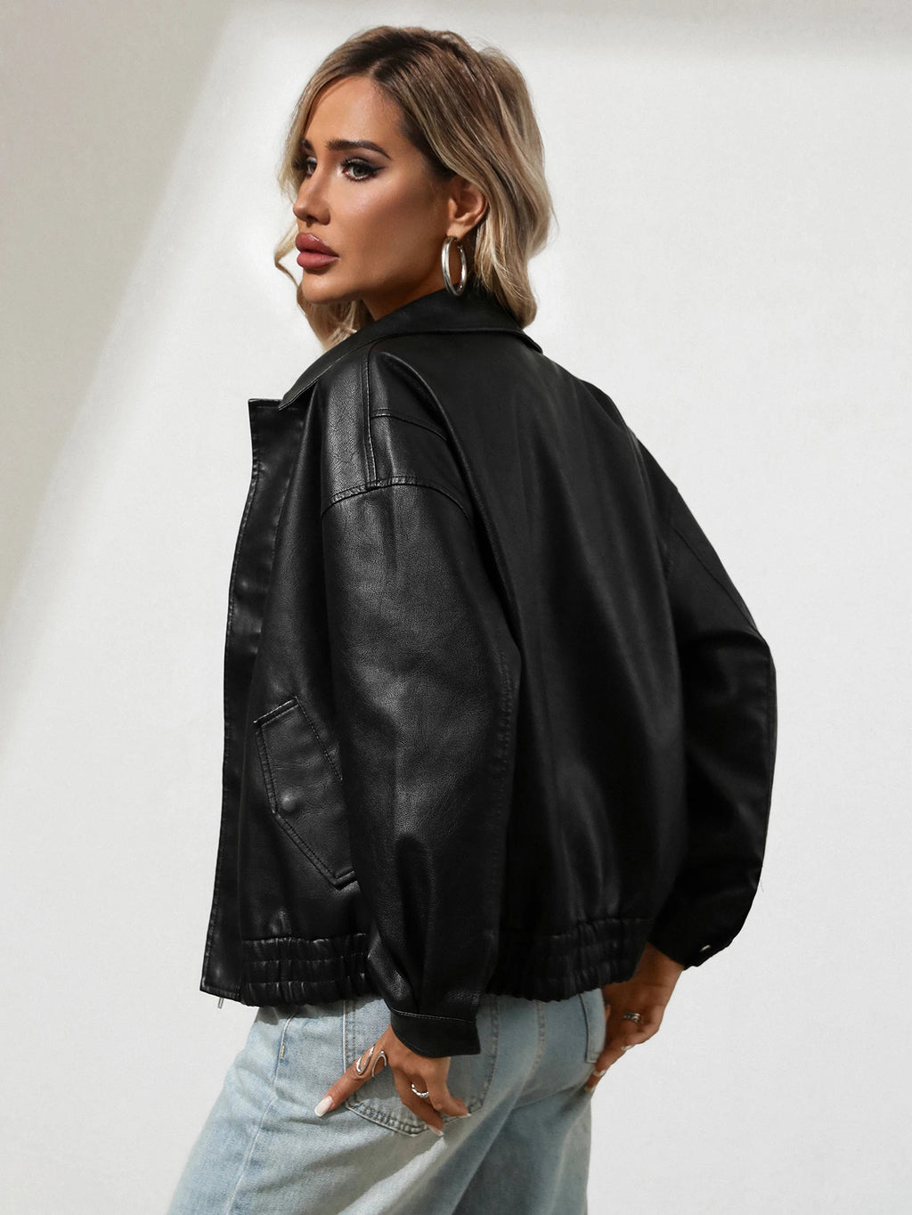 Faux Leather Motorcycle Jacket