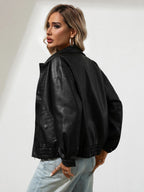 Faux Leather Motorcycle Jacket