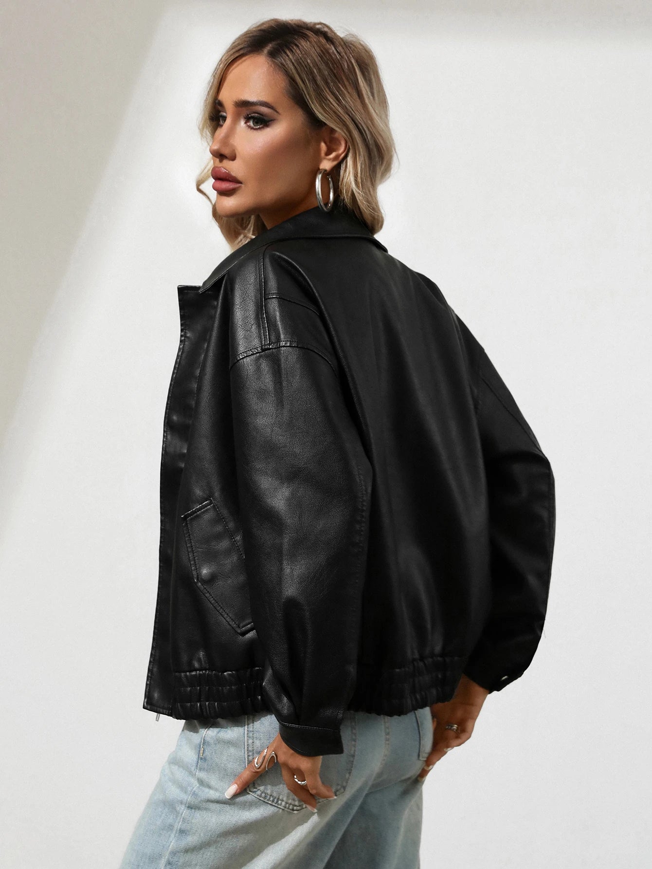 Faux Leather Motorcycle Jacket