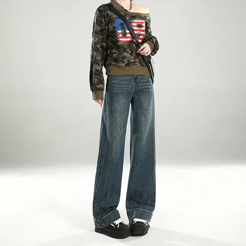 Plus Size Elastic Waist Jeans