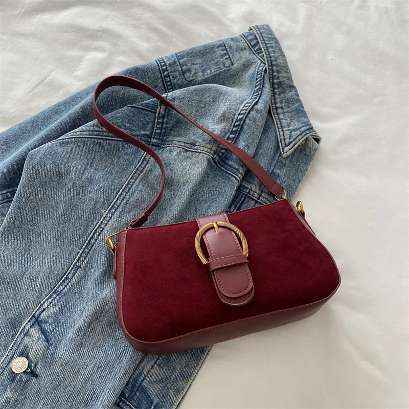 Lock-Accent Square Crossbody Bag