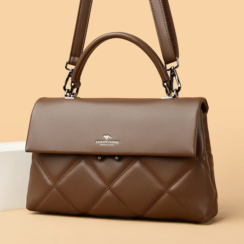 Korean-Inspired Soft Leather Crossbody