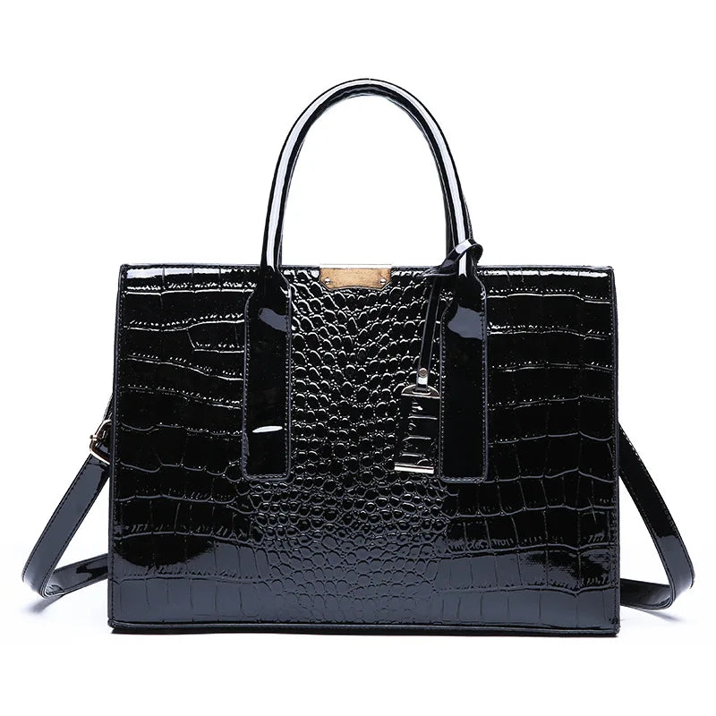 Crocodile Pattern PU Leather Tote