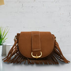 Suede Tassel Crossbody Box Bag