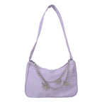 Plaid Oxford Chain Mini Pouch