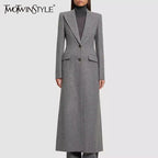 Minimalist Notched Collar Trench Coat