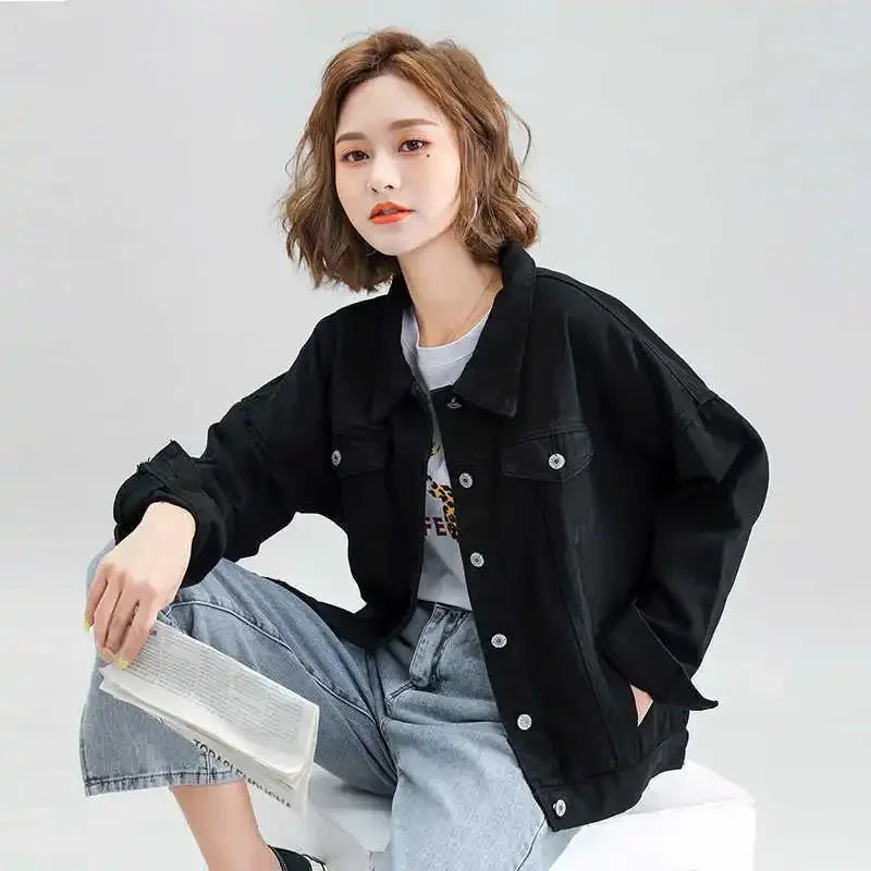 Plus Size Loose Denim Jacket