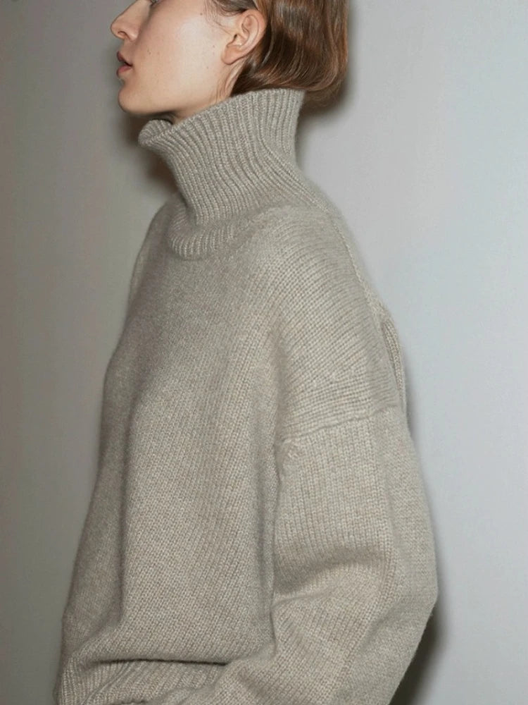 Thick Cashmere Turtleneck Sweater Women's