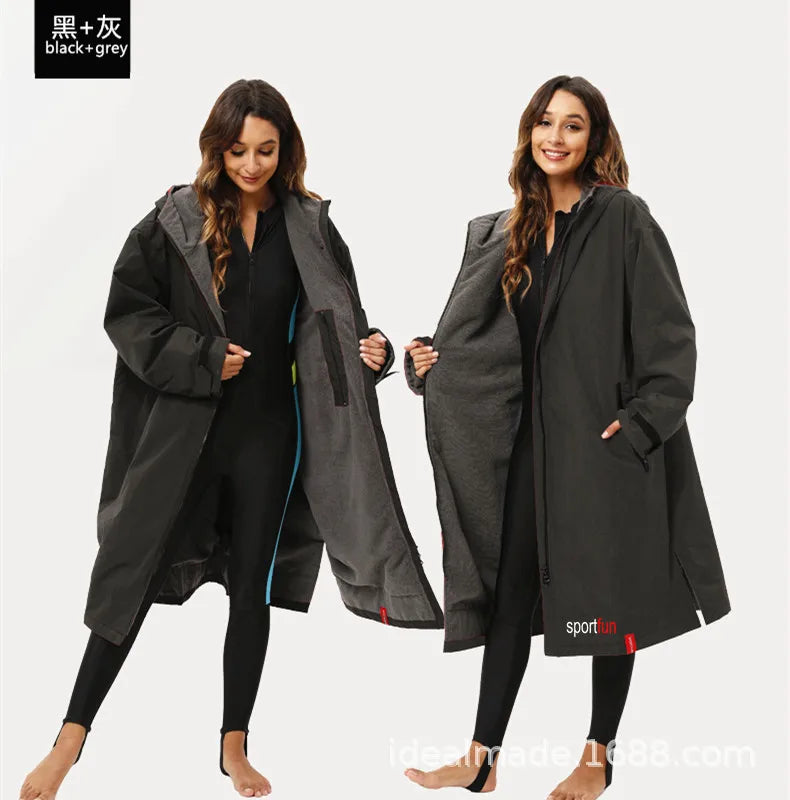 Unisex Water-Resistant Swim Parka Poncho