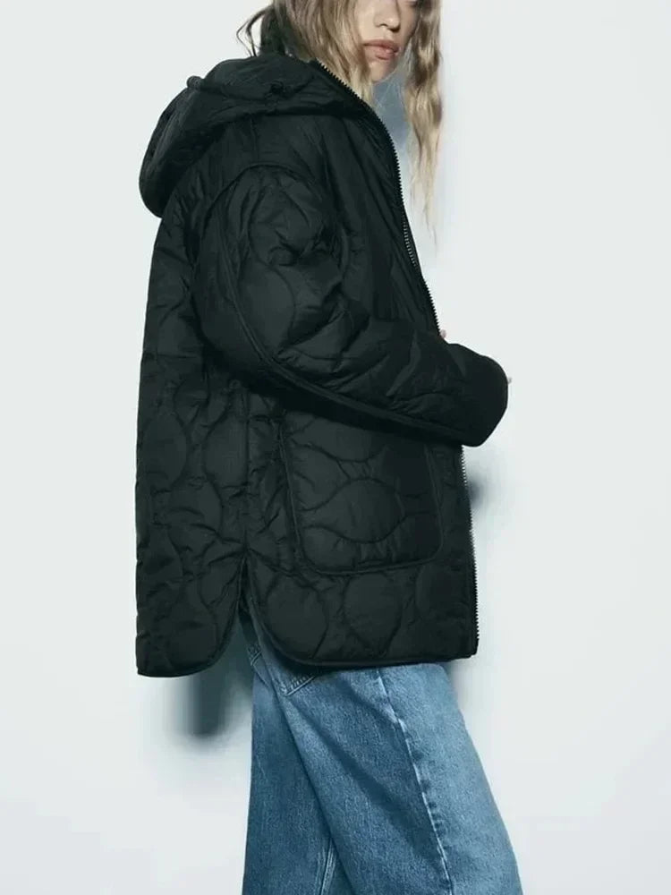 Women's Longline Hooded Puffer Coat