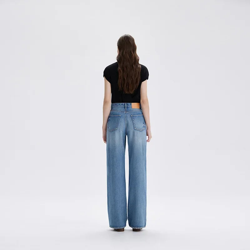 Selvedge High Waist Loose Jeans