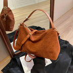 Retro Suede Crossbody Messenger Bag