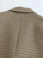 Vintage Plaid Double Breasted Blazer