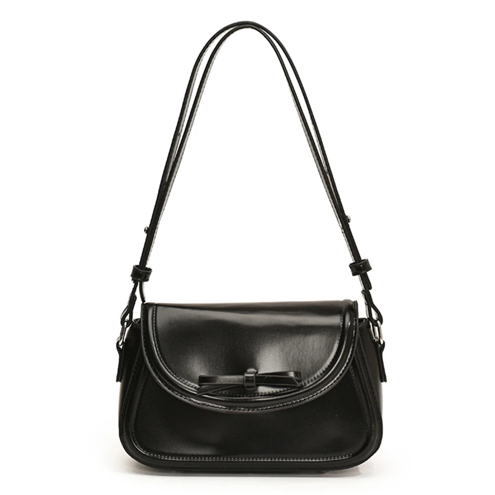 Black Bow Detail Underarm Bag