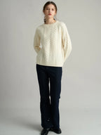 Wool Tassel Straight Fit Sweater