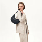 Convertible Half-Moon Leather Travel Tote