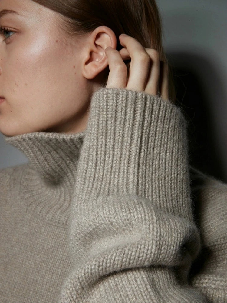 Thick Cashmere Turtleneck Sweater Women's