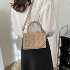 Black Plaid Square Shoulder Bag