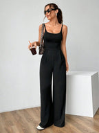 Elegant Shoulder Strap Jumpsuit