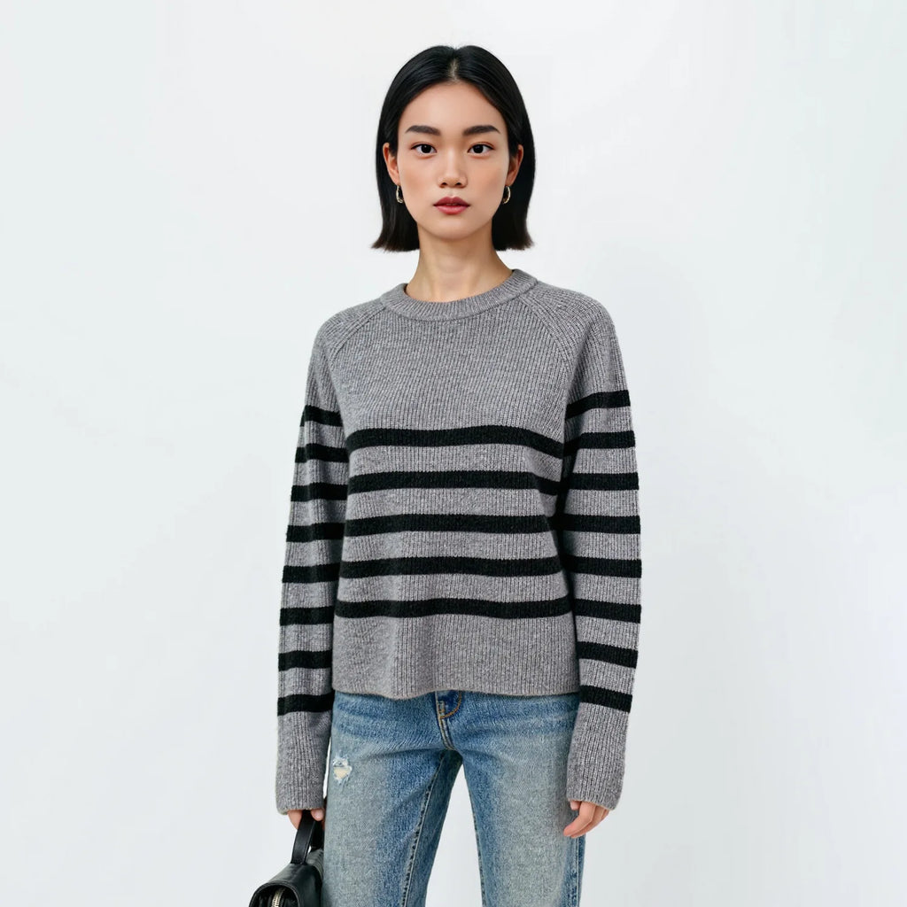 Loose Round Neck Wool Sweater