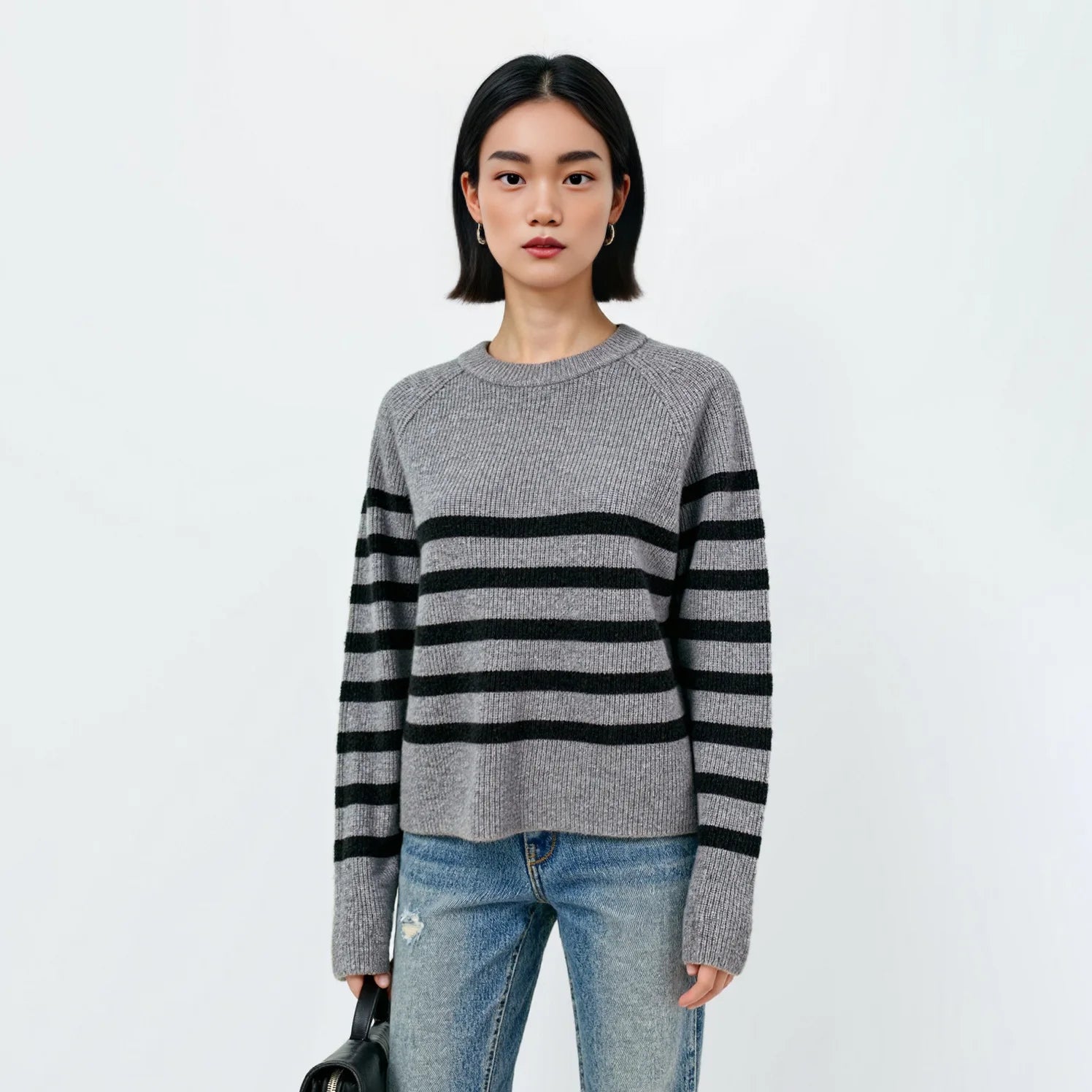 Loose Round Neck Wool Sweater