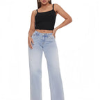 Wide Leg Hip Lifting Jeans