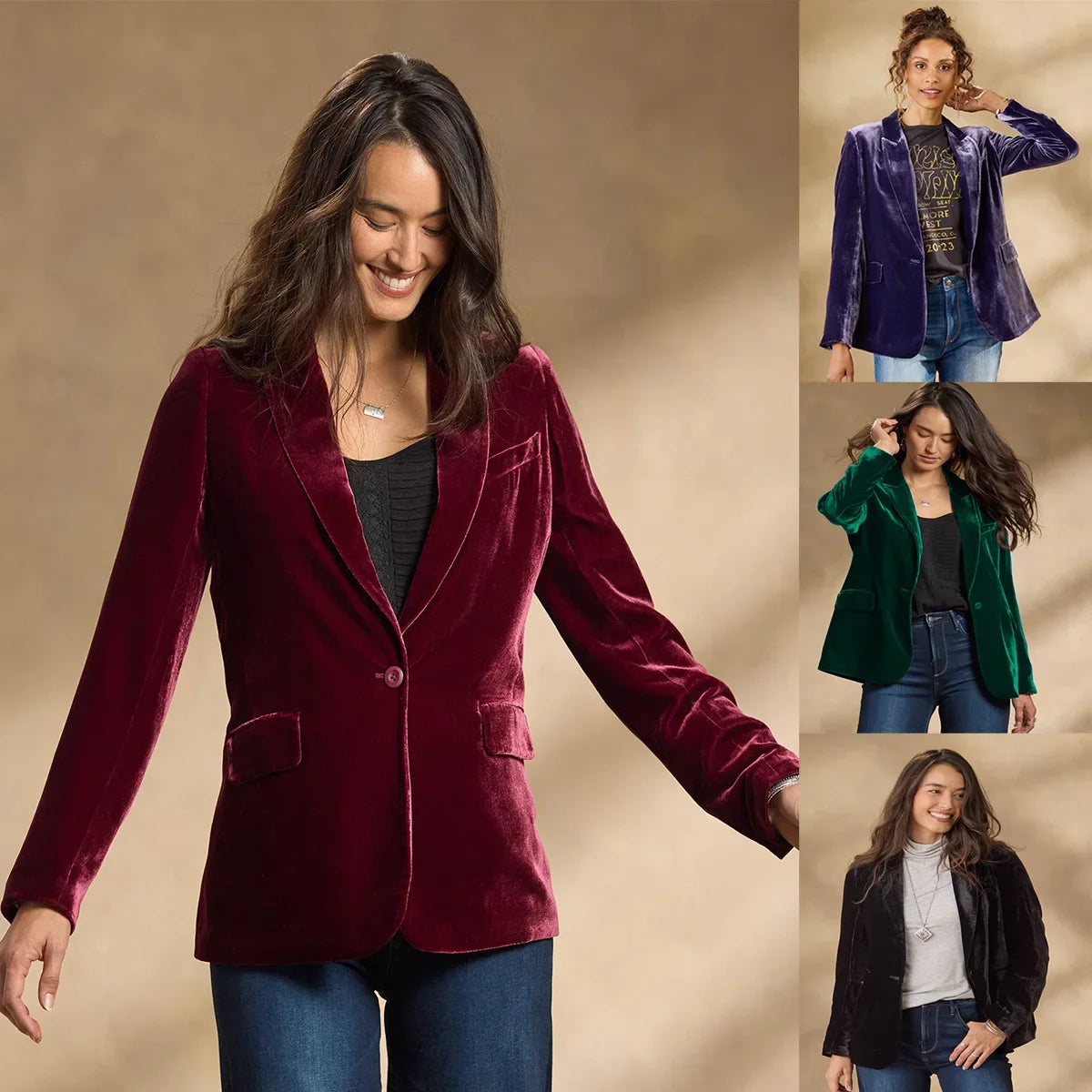 Western-Style Cropped Suit Jacket