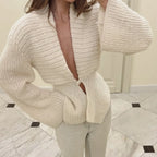 Loose Hollow Out Knit Cardigan Women's