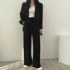 Tailored Collar Wide Leg Set