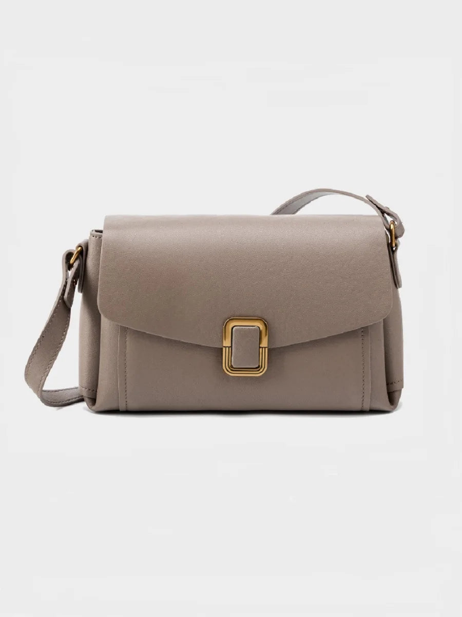 Two-Strap Leather Commuter Satchel