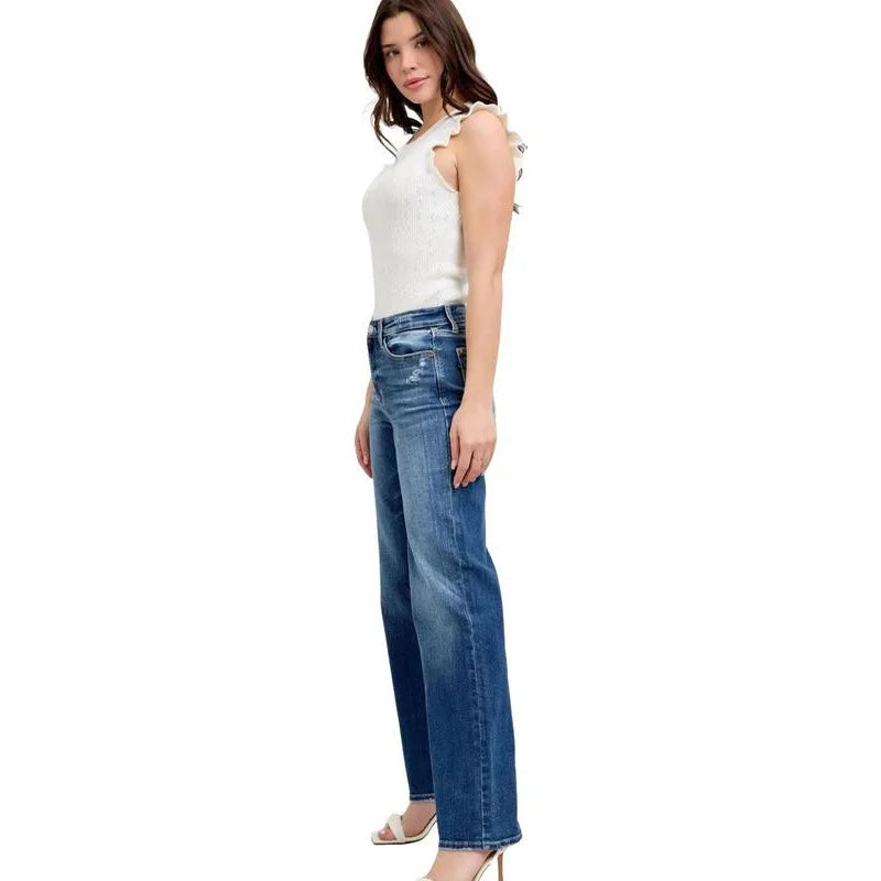 Fleece Lined Straight Leg Jeans