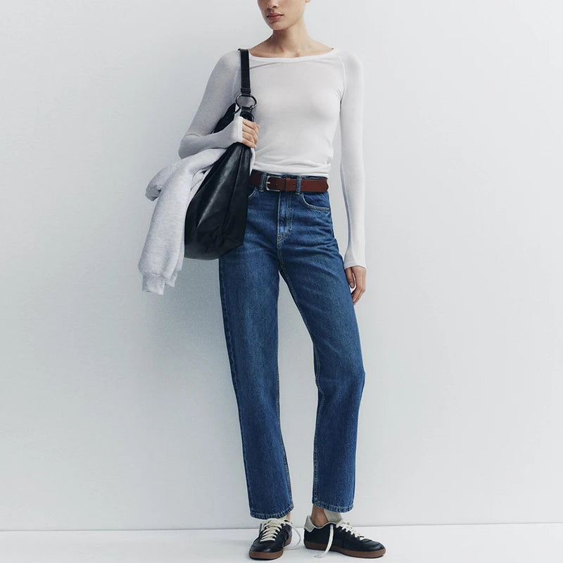 High Waist Loose Fit Jeans