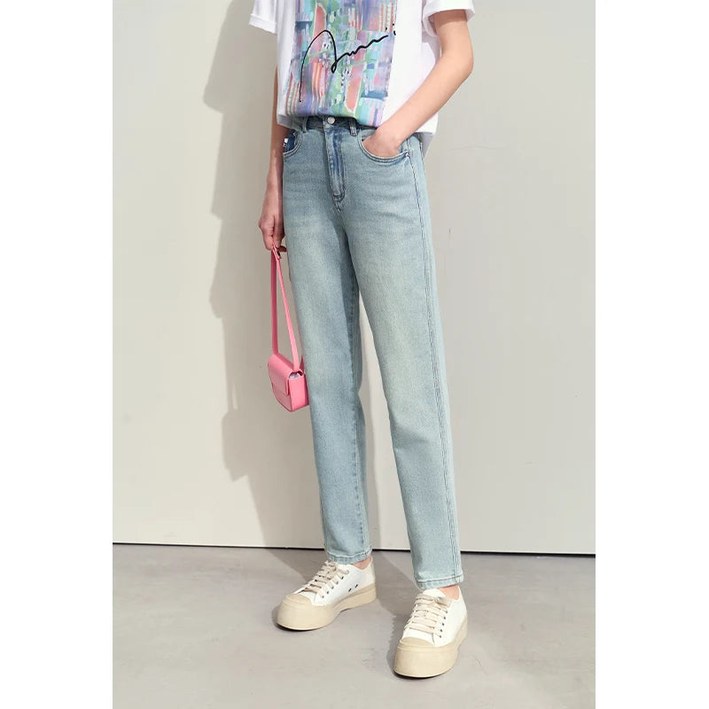 Ankle-Length Slim Tapered Jeans