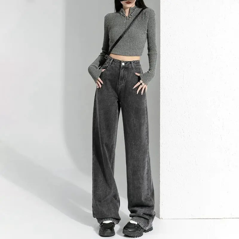 White Wide Leg Cropped Jeans