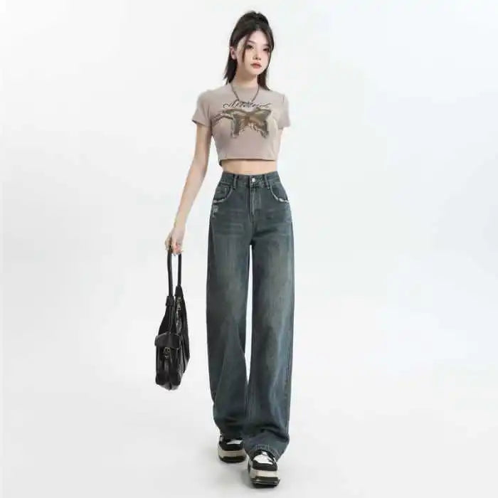 Retro Narrow Straight Leg Jeans