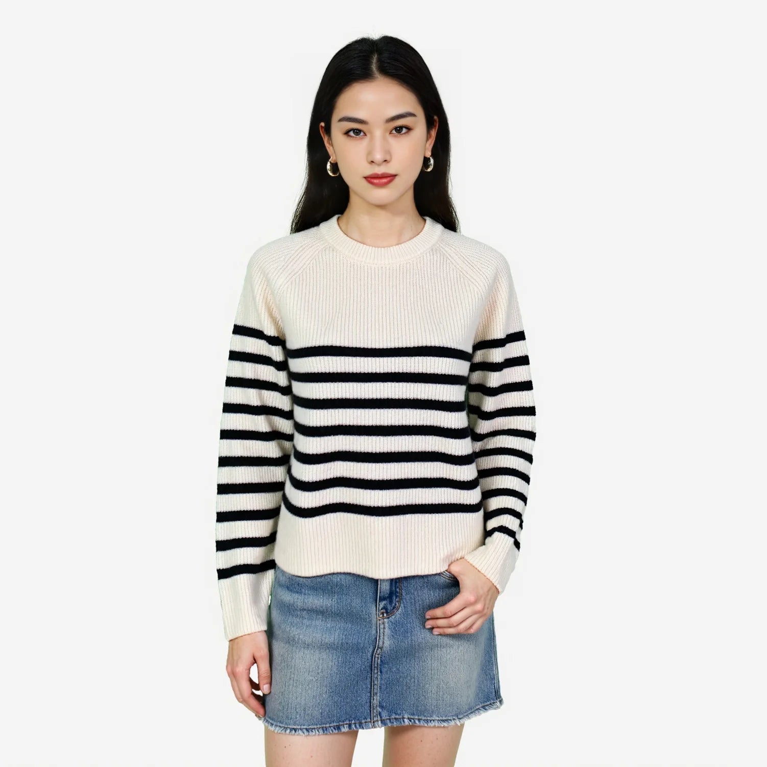 Loose Round Neck Wool Sweater