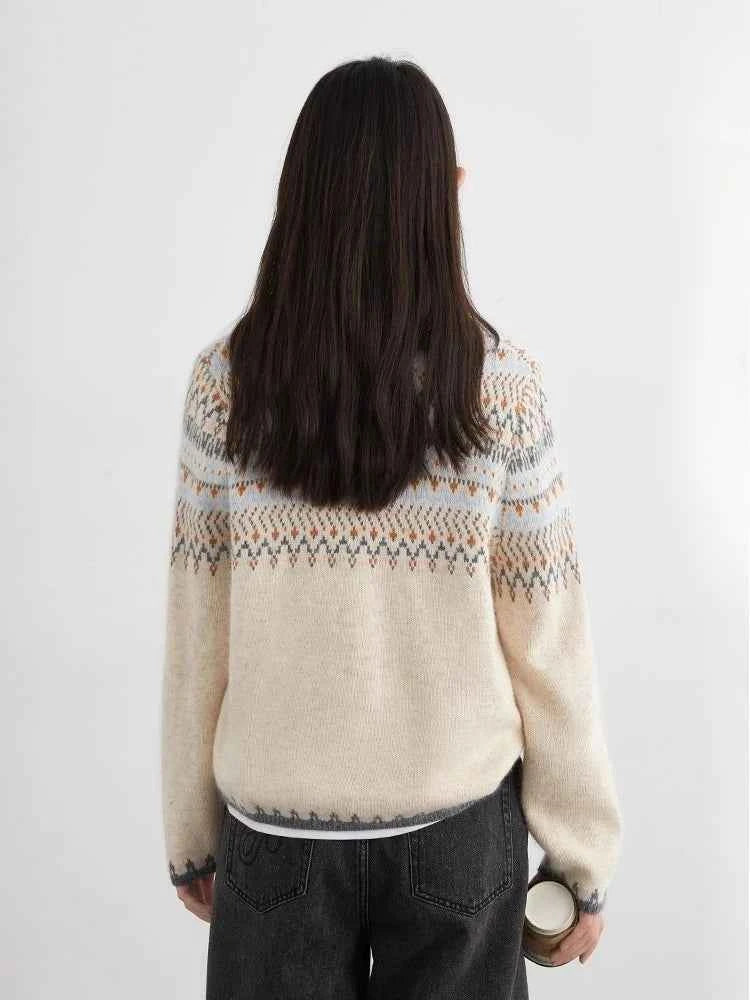 CHIC VEN Women Sweaters Loose Casual New Style Contrast Button Knit Sweater Cardigan for Artistic Women Autumn Winter 2025