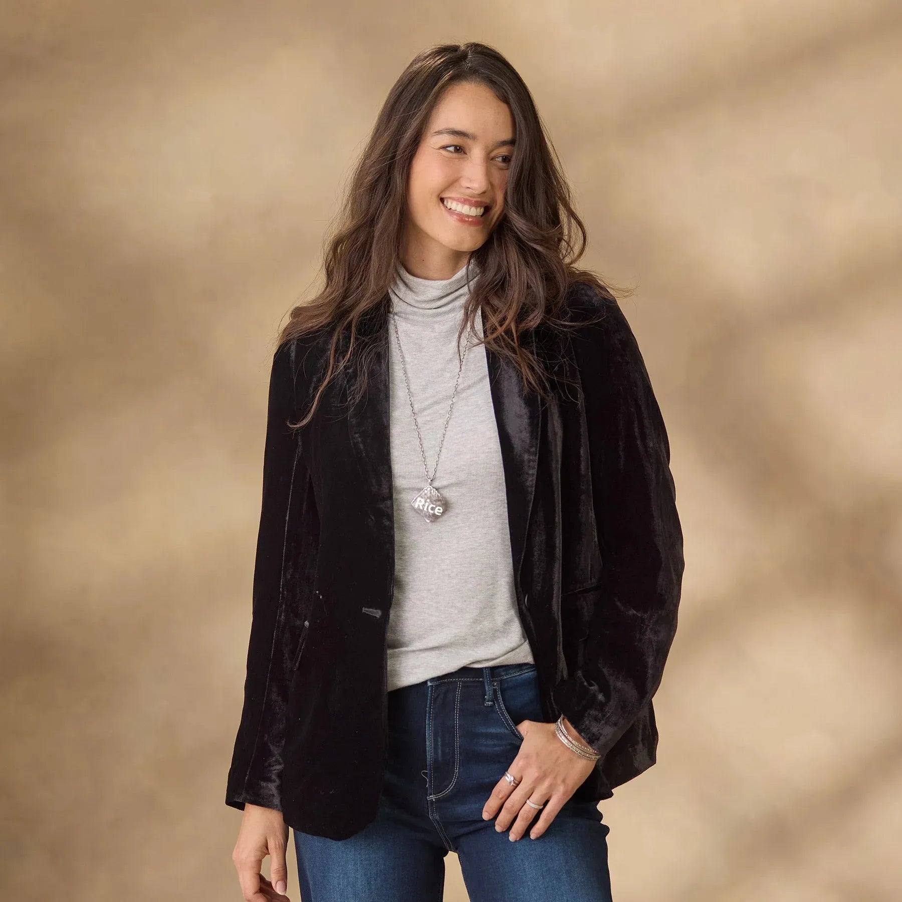 Western-Style Cropped Suit Jacket
