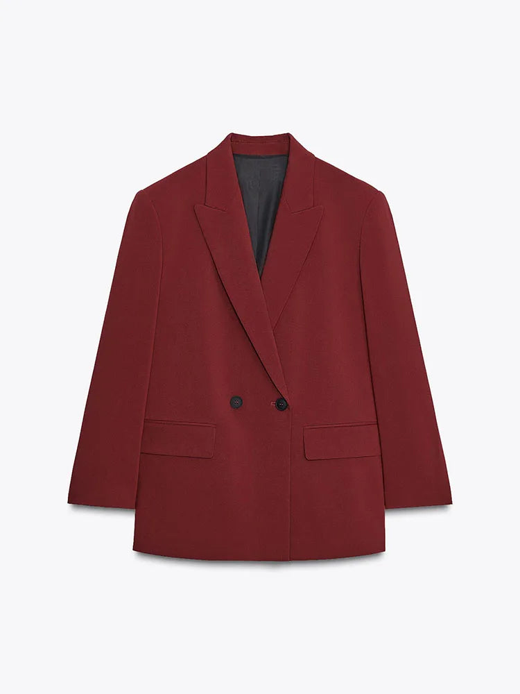 Double-Breasted Ethnic Silhouette Jacket