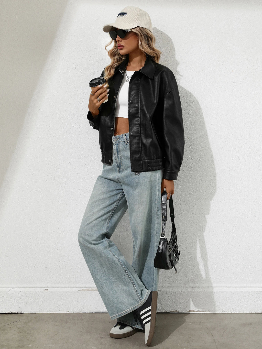 Faux Leather Motorcycle Jacket