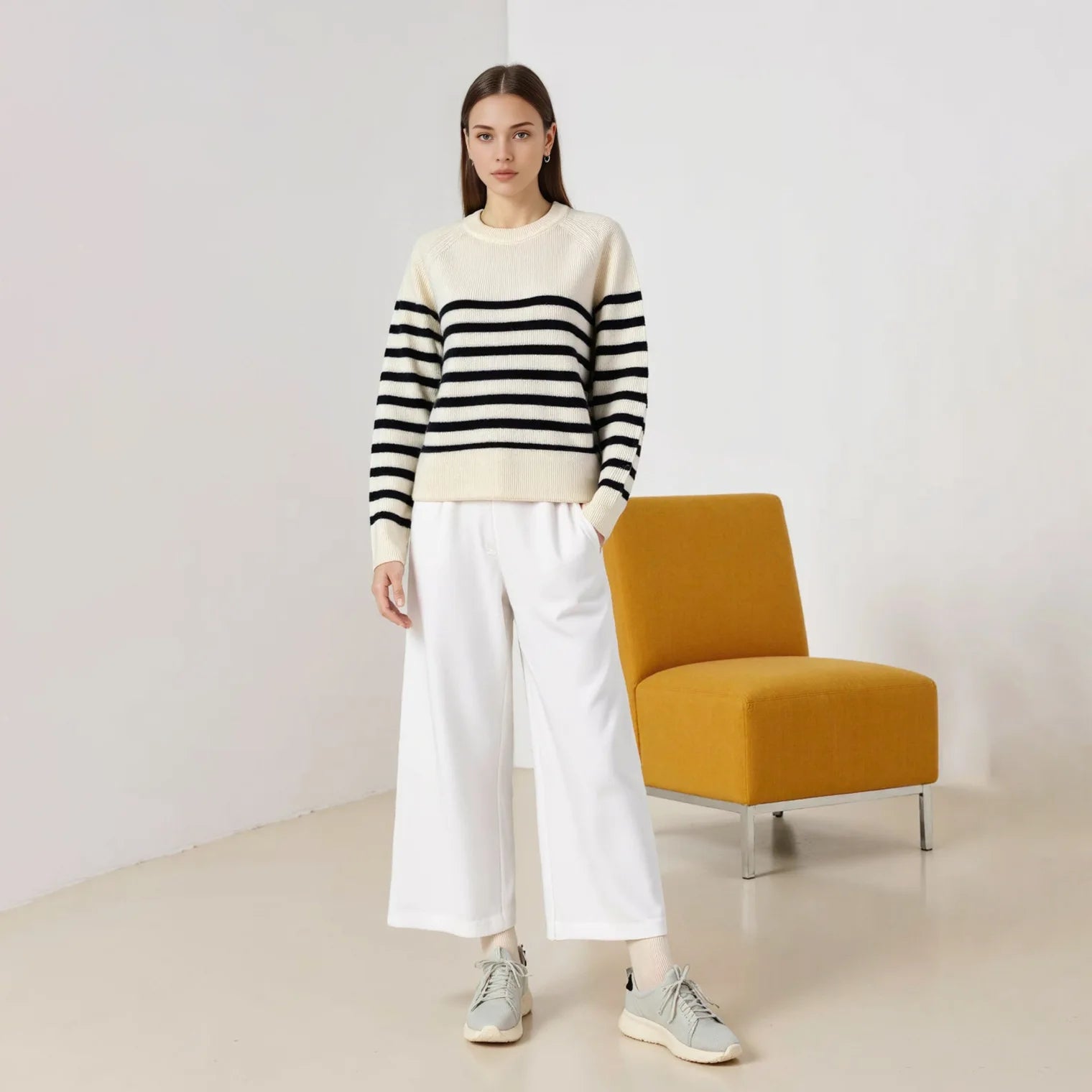 Loose Round Neck Wool Sweater