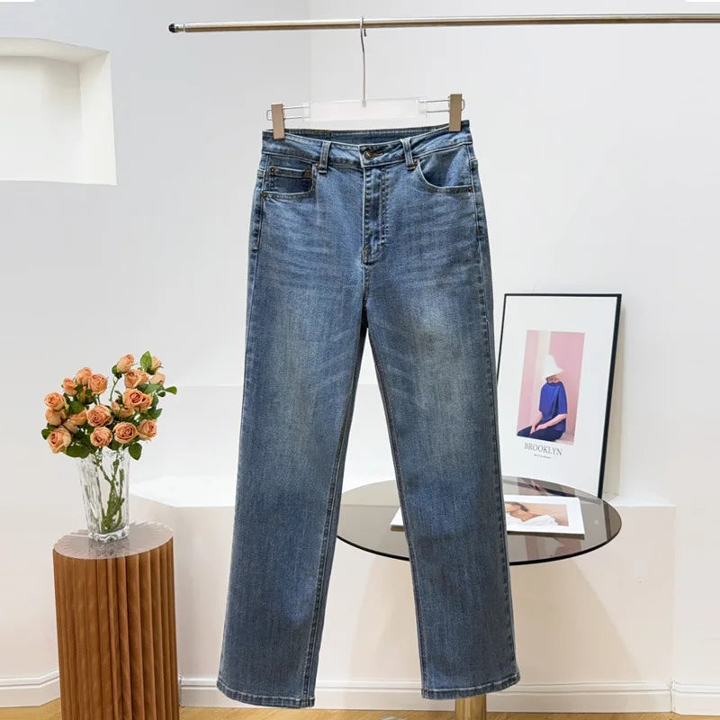 Eco-Friendly High Waist Straight Jeans