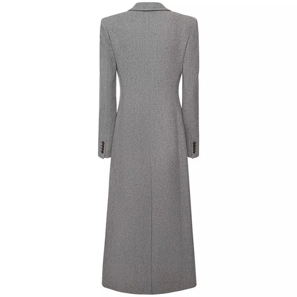 Minimalist Notched Collar Trench Coat