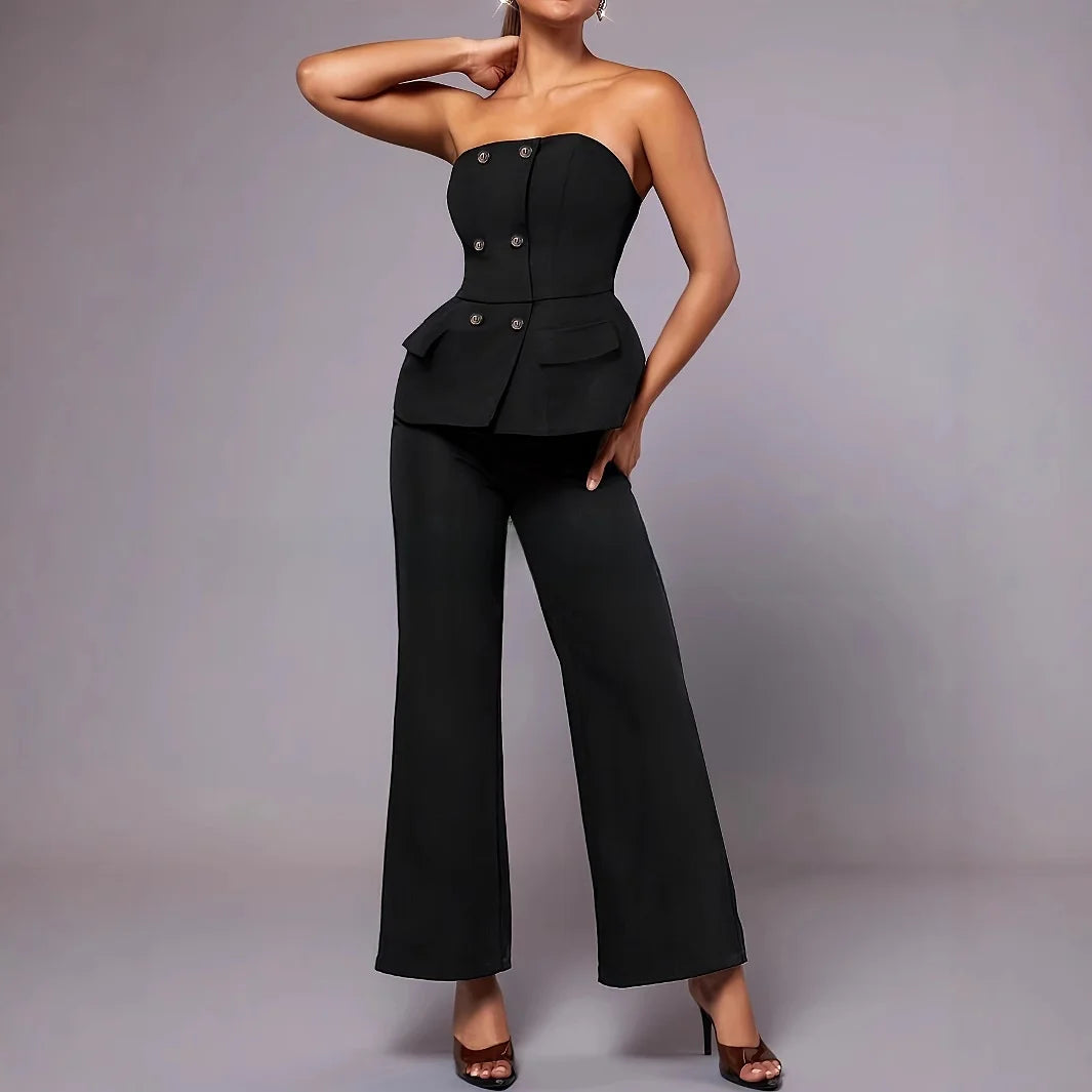 Strapless Formal Trousers Suit