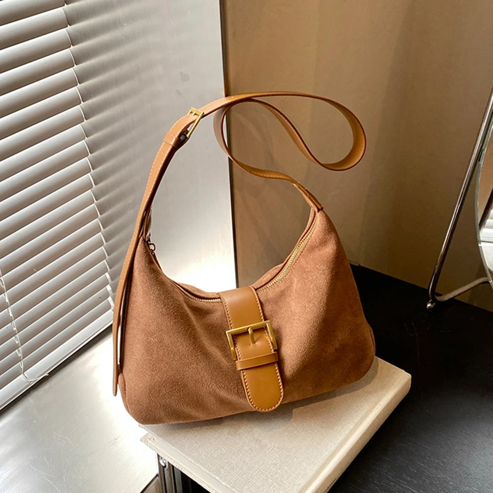 Crescent Slouchy Suede Hobo Bag