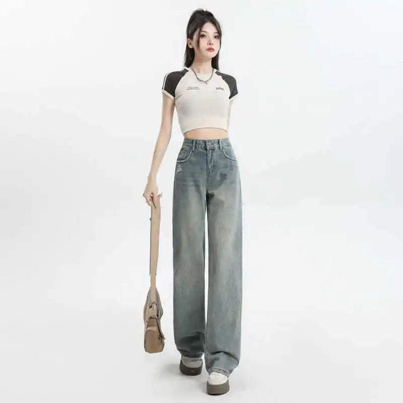 Retro Narrow Straight Leg Jeans