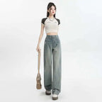 Retro Narrow Straight Leg Jeans