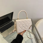 Black Plaid Square Shoulder Bag