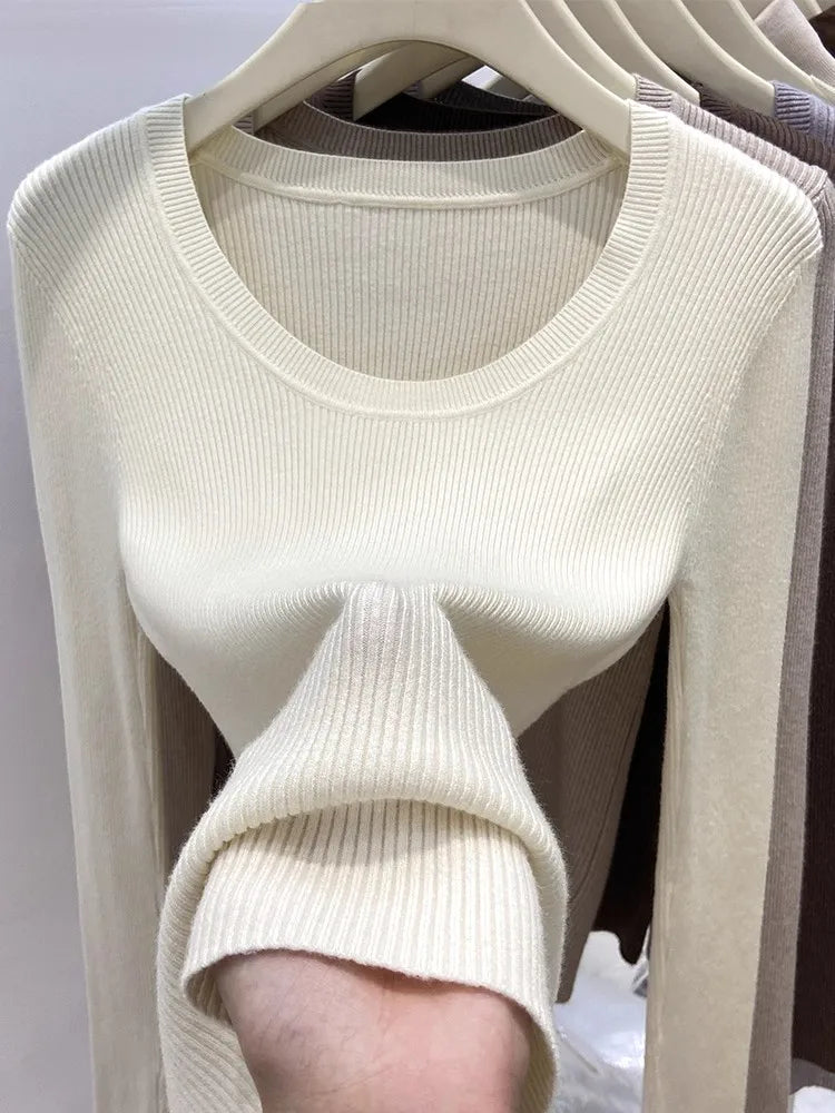 Women's Slim Fit Knitted Pullover Sweater