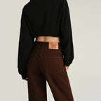 Drapey Wide Leg Commute Jeans